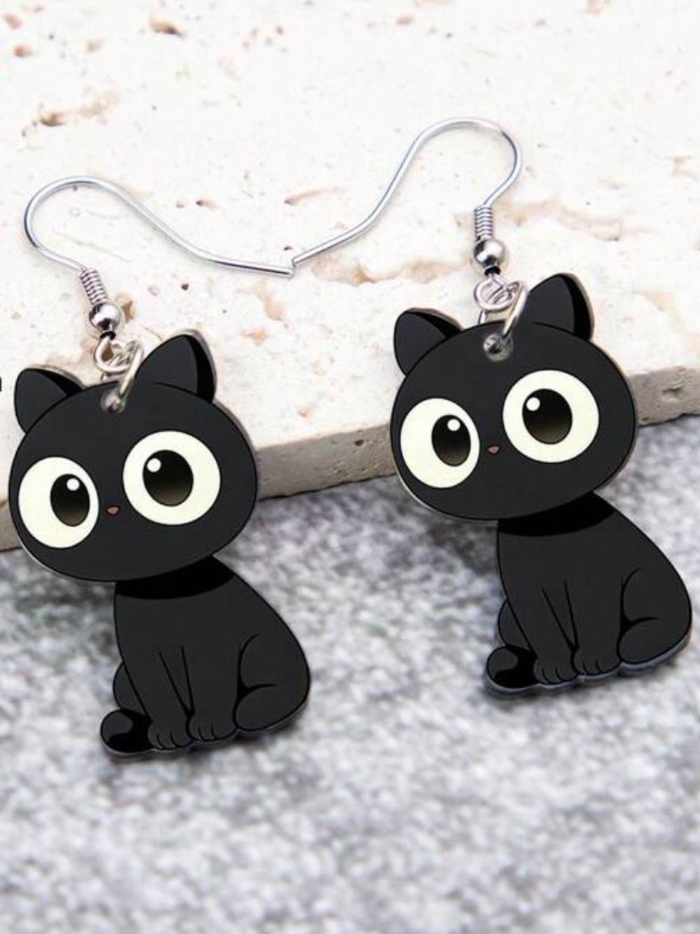 Cute Black Cat Dangle‎ Earrings